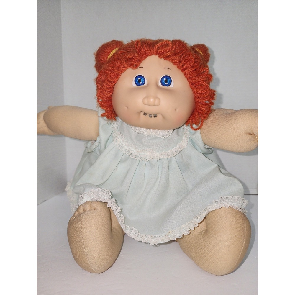 vintage Cabbage Patch Kids doll, likely from‎ 1984 Orange Hair braces